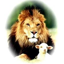 Схема вышивки «Лев и ягненок»