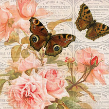 Оригинал схемы вышивки «цветы и бабочки» (№346118)
