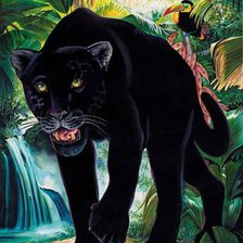 Схема вышивки «черная пантера»