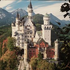Схема вышивки «Замок Нойшванштайн в Баварии»
