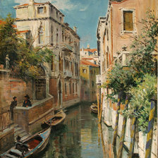 Схема вышивки «Каналы Венеции»