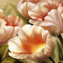 Оригинал схемы вышивки «Натюрморт, тюльпаны, цветы» (№360998)