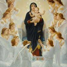 Оригинал схемы вышивки «Дева Мария с Младенцем» (№361314)
