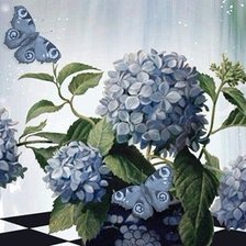 Оригинал схемы вышивки «цветы и бабочки» (№361834)
