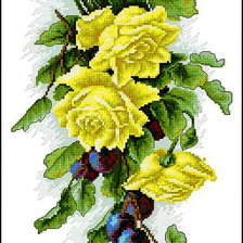 Оригинал схемы вышивки «цветы и фрукты» (№361936)