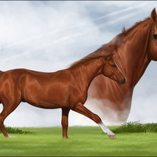 Схема вышивки «лошадки»