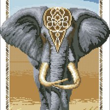Оригинал схемы вышивки «слон» (№362635)
