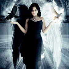 Схема вышивки «Ангел или демон»