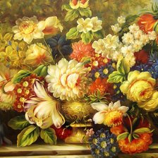 Схема вышивки «Натюрморт, цветы, розы»