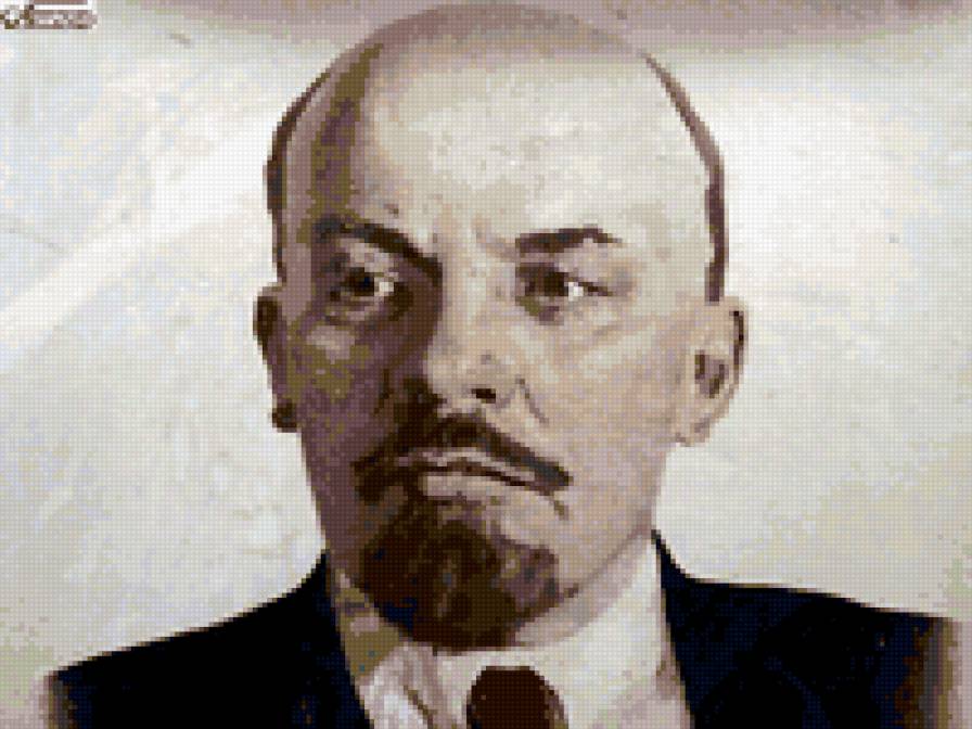 Ленин Владимр Ильич - ленин, вышивка крестом, схема - предпросмотр