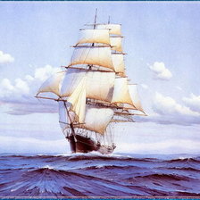 Оригинал схемы вышивки «Корабль» (№365463)