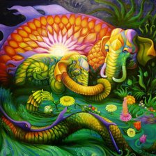 Схема вышивки «Разноцветные слоны Kris Surajaroenjai  7»