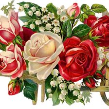 Оригинал схемы вышивки «Натюрморт, цветы, розы» (№377357)
