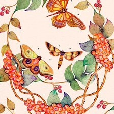 Схема вышивки «Панно "Бабочки и Ягодки"»