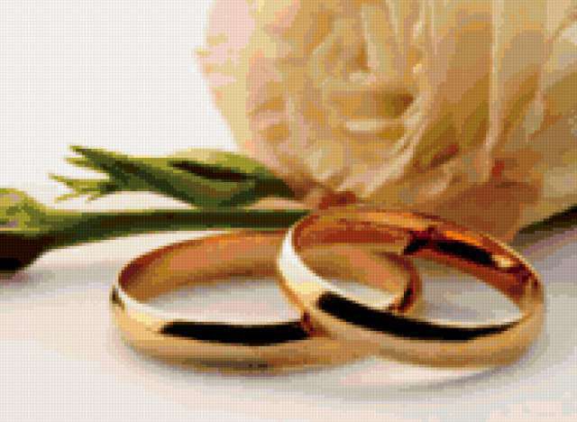 свадьба - кольца, свадьба, роза - оригинал