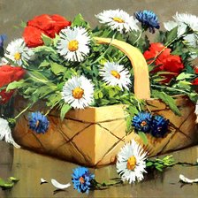 Оригинал схемы вышивки «Полевые цветы» (№386153)