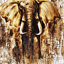 Оригинал схемы вышивки «Фактурная абстракция Африканский слон» (№387241)