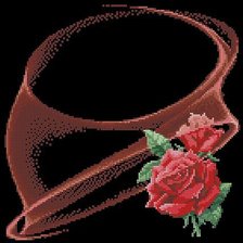 Схема вышивки «роза на черном»