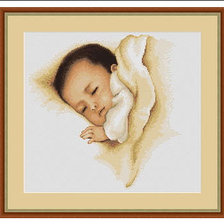 Оригинал схемы вышивки «малыш спит» (№388833)