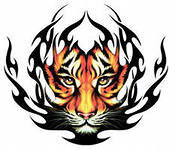 Оригинал схемы вышивки «черно-серый тигр» (№393415)
