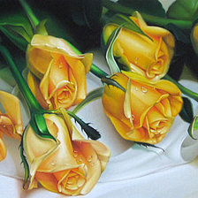 Оригинал схемы вышивки «желтые розы» (№394036)