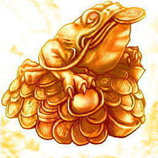 Оригинал схемы вышивки «золотая жаба» (№394906)