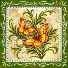 Оригинал схемы вышивки «Подушка "Бабочки"» (№396842)