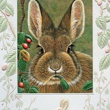 Оригинал схемы вышивки «Панно с кроликом» (№406427)