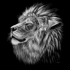 Схема вышивки «царь зверей»