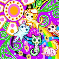 Оригинал схемы вышивки «Коты» (№408442)