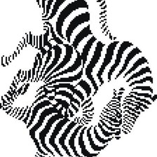 Схема вышивки «зебры»