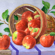 Схема вышивки «Корзинка с яблоками»