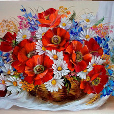 Оригинал схемы вышивки «букет цветов» (№426397)