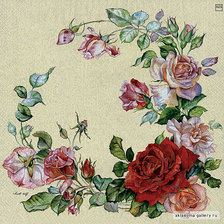 Схема вышивки «Венок из роз»