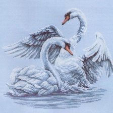 Схема вышивки «лебеди»