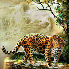 Оригинал схемы вышивки «леопард» (№428897)