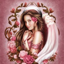 Схема вышивки «Ангел роз»
