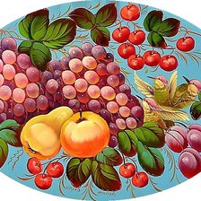 Схема вышивки «Птички и фрукты»