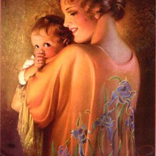 Оригинал схемы вышивки «Мать и дитя» (№444911)