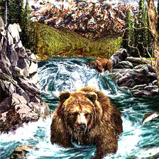 Оригинал схемы вышивки «медведь14» (№445602)