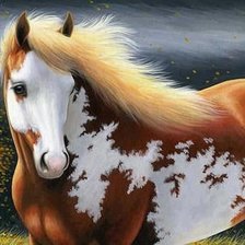 Схема вышивки «лошадь с пятном»