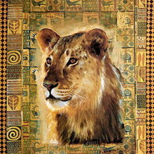 Схема вышивки «львица»