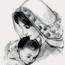 Оригинал схемы вышивки «мать и дитя 2 "БОЛЬШАЯ"» (№460513)