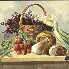 Схема вышивки «vegetables with basket»