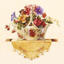 Оригинал схемы вышивки «цветы на полке» (№461784)