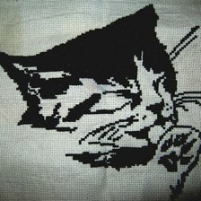 Схема вышивки «Котик»