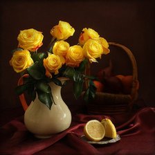 Оригинал схемы вышивки «Жёлтые розы» (№462761)