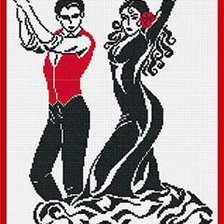 Схема вышивки «Танцующая пара»