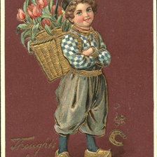 Схема вышивки «Dutch Boy with Tulips»
