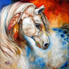 Оригинал схемы вышивки «Лошадь, художник Marcia Baldwin» (№467038)